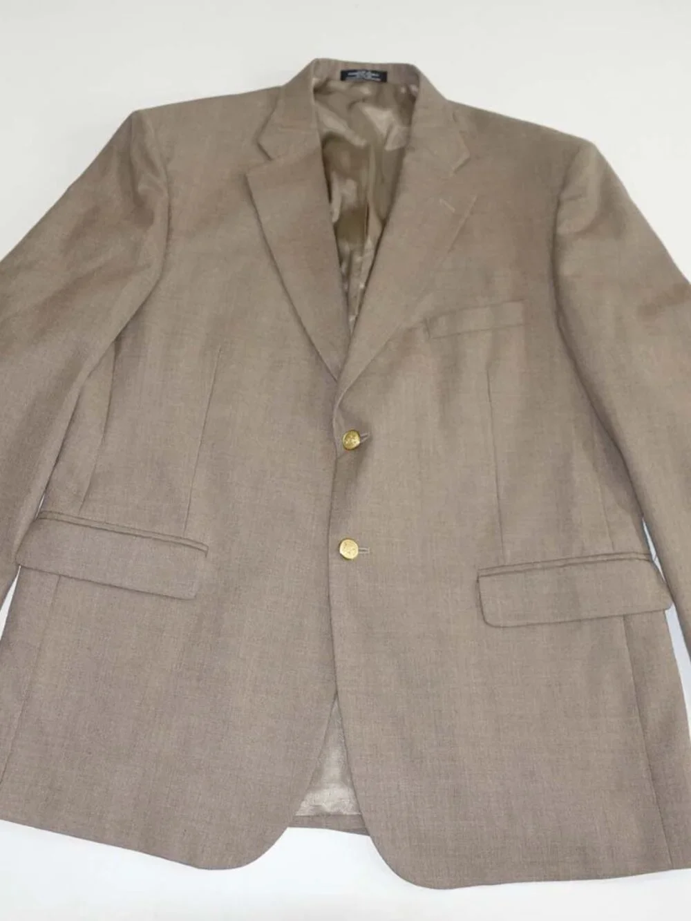 Stafford Men's Blazer Size 44 Regular Brown Wool Blend 2 Button Jacket 44R